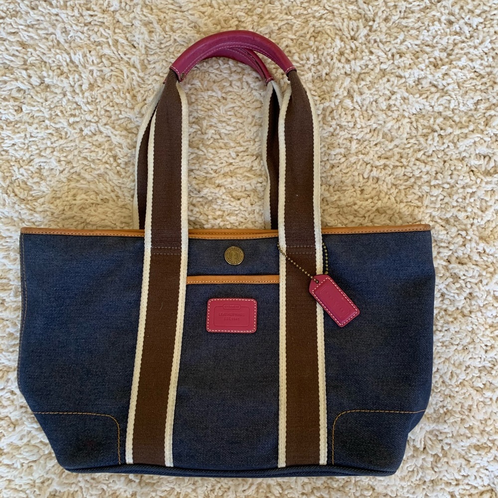 Denim Coach purse